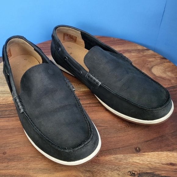 CLARKS Nubuck Suede Morven Sun Black Men's US10.5 EU44 - Picture 12 of 12